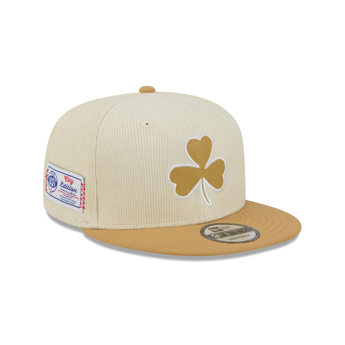 Boston Celtics 2025 City Edition Chrome White Corduroy 9FIFTY Snapback Hat