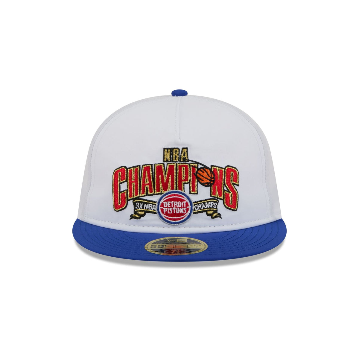 Detroit Pistons Champions White Retro Crown 59FIFTY Fitted Hat