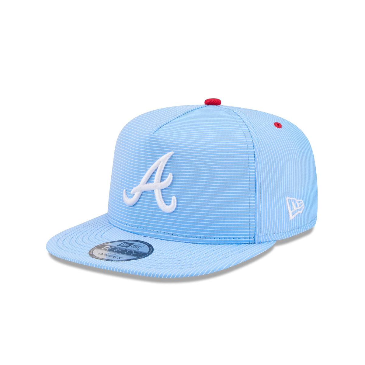 Atlanta Braves Pinstripe Ripstop 9FIFTY A-Frame Snapback Hat