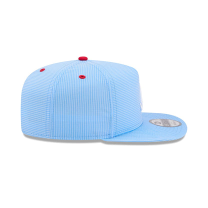 Atlanta Braves Pinstripe Ripstop 9FIFTY A-Frame Snapback Hat
