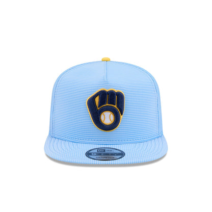 Milwaukee Brewers Pinstripe Ripstop 9FIFTY A-Frame Snapback Hat
