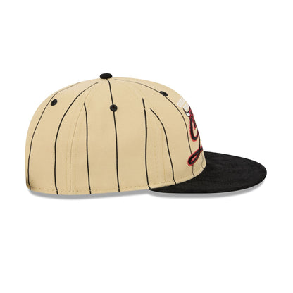 Chicago Bulls Pinstripe Script Retro Crown 9FIFTY Adjustable Hat
