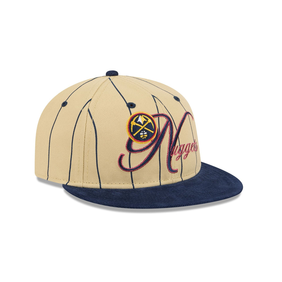 Denver Nuggets Pinstripe Script Retro Crown 9FIFTY Adjustable Hat
