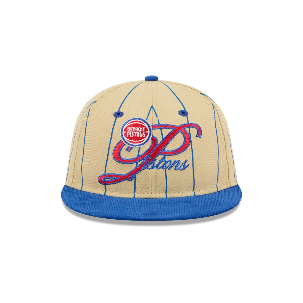 Detroit Pistons Pinstripe Script Retro Crown 9FIFTY Adjustable Hat