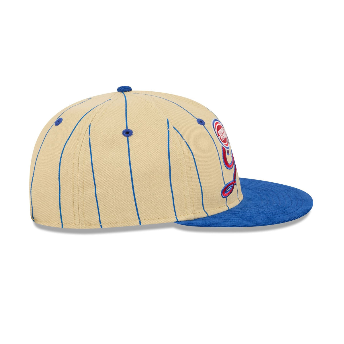 Detroit Pistons Pinstripe Script Retro Crown 9FIFTY Adjustable Hat