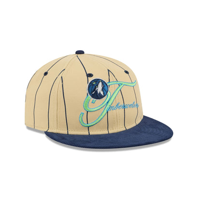 Minnesota Timberwolves Pinstripe Script Retro Crown 9FIFTY Adjustable Hat