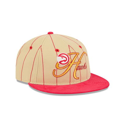 Atlanta Hawks Pinstripe Script Retro Crown 9FIFTY Adjustable Hat