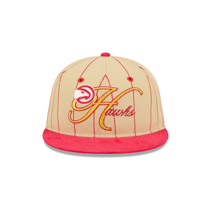Atlanta Hawks Pinstripe Script Retro Crown 9FIFTY Adjustable Hat