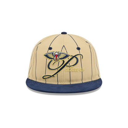 New Orleans Pelicans Pinstripe Script Retro Crown 9FIFTY Adjustable Hat