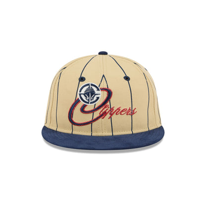 Los Angeles Clippers Pinstripe Script Retro Crown 9FIFTY Adjustable Hat