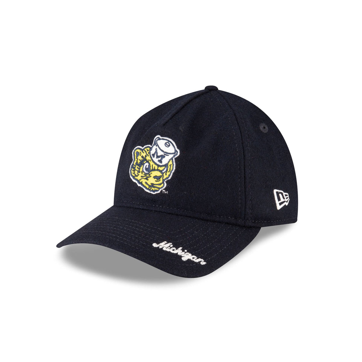 Michigan Wolverines College Vault Wool Letterman 9TWENTY A-Frame Adjustable Hat Adjustable Hat