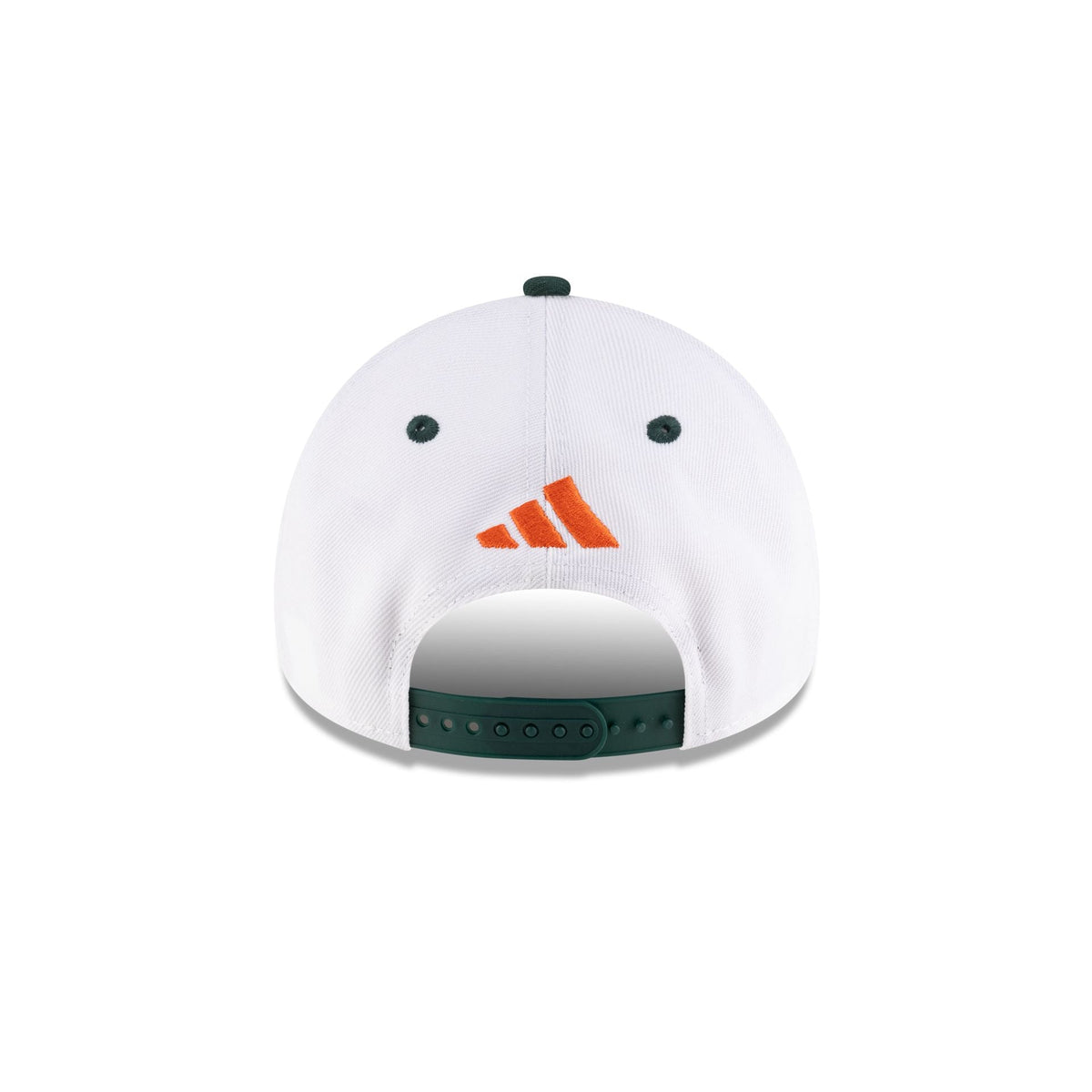 New Era x adidas Miami Hurricanes White 9FORTY A-Frame Snapback Hat