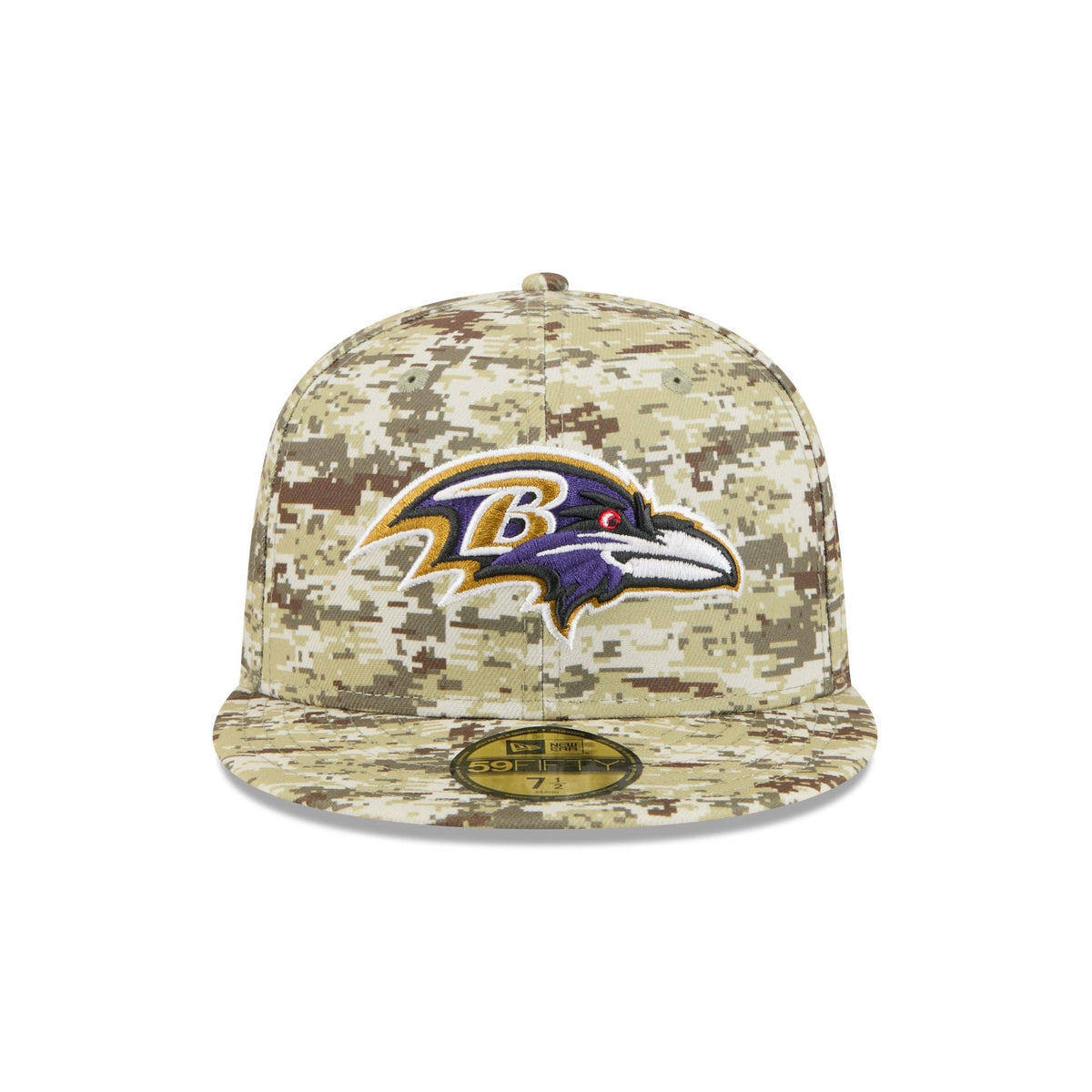 Baltimore Ravens 2025 Salute to Service Fan Gear 59FIFTY Fitted Hat
