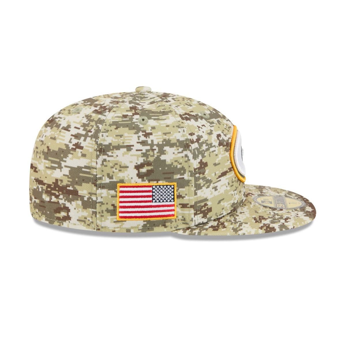 Green Bay Packers 2025 Salute to Service Fan Gear 59FIFTY Fitted Hat