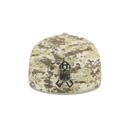 New Orleans Saints 2025 Salute to Service Fan Gear 59FIFTY Fitted Hat