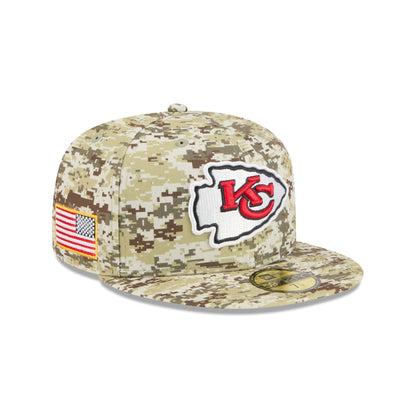 Kansas City Chiefs 2025 Salute to Service Fan Gear 59FIFTY Fitted Hat