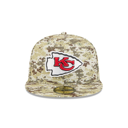 Kansas City Chiefs 2025 Salute to Service Fan Gear 59FIFTY Fitted Hat