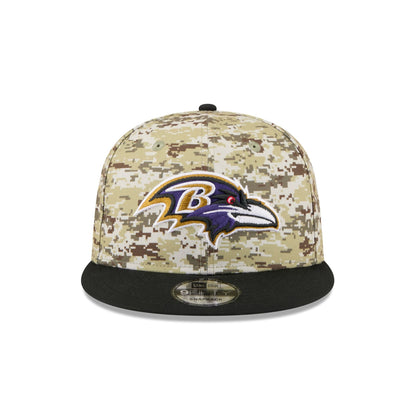 Baltimore Ravens 2025 Salute to Service Fan Gear 9FIFTY Snapback Hat