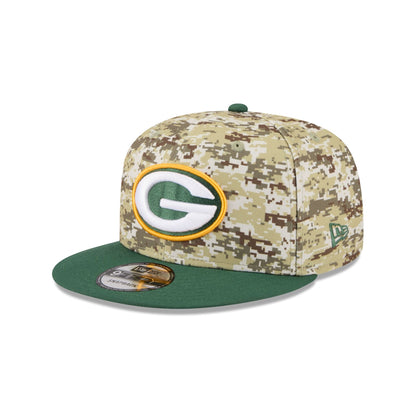 Green Bay Packers 2025 Salute to Service Fan Gear 9FIFTY Snapback Hat