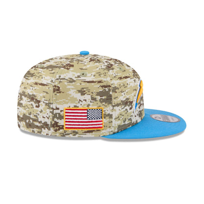 Los Angeles Chargers 2025 Salute to Service Fan Gear 9FIFTY Snapback Hat