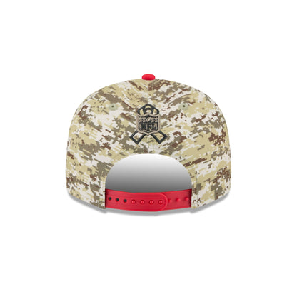 Kansas City Chiefs 2025 Salute to Service Fan Gear 9FIFTY Snapback Hat