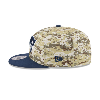 New England Patriots 2025 Salute to Service Fan Gear 9FIFTY Snapback Hat