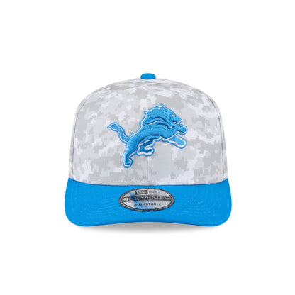 Detroit Lions 2025 Salute to Service Fan Gear 9SEVENTY Stretch-Snap Hat