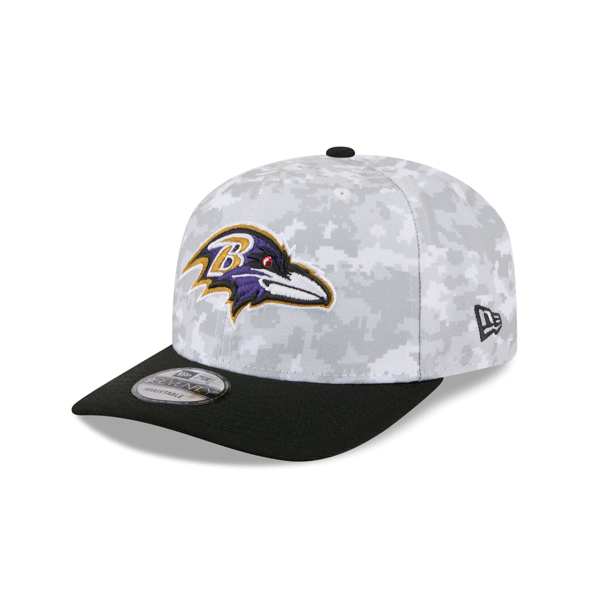 Baltimore Ravens 2025 Salute to Service Fan Gear 9SEVENTY Stretch-Snap Hat