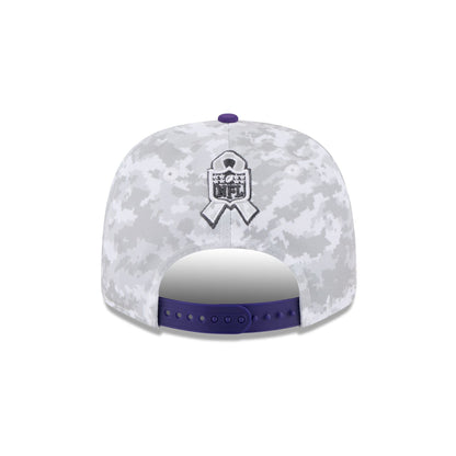 Minnesota Vikings 2025 Salute to Service Fan Gear 9SEVENTY Stretch-Snap Hat