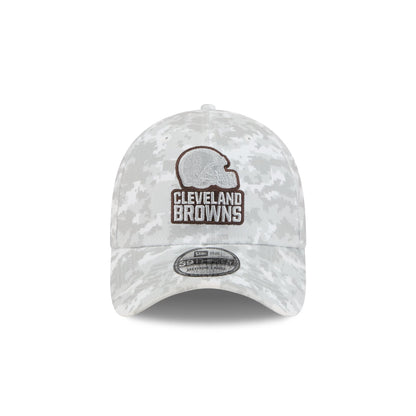 Cleveland Browns 2025 Salute to Service Fan Gear 39THIRTY Stretch Fit Hat