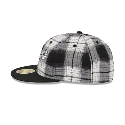Atlanta Braves Grunge Plaid Retro Crown 59FIFTY Fitted Hat