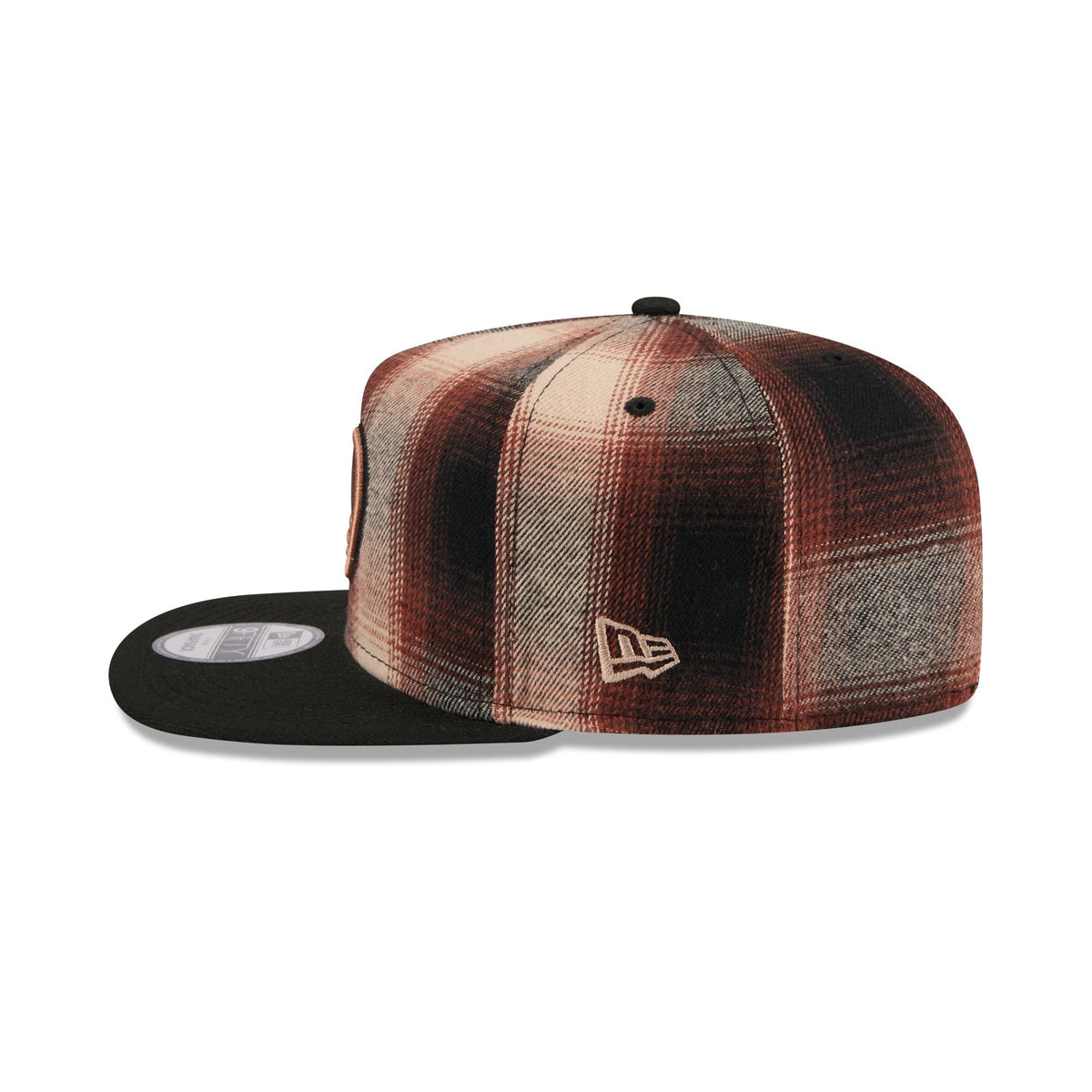 Golden State Warriors Grunge Plaid 9FIFTY A-Frame Adjustable Hat