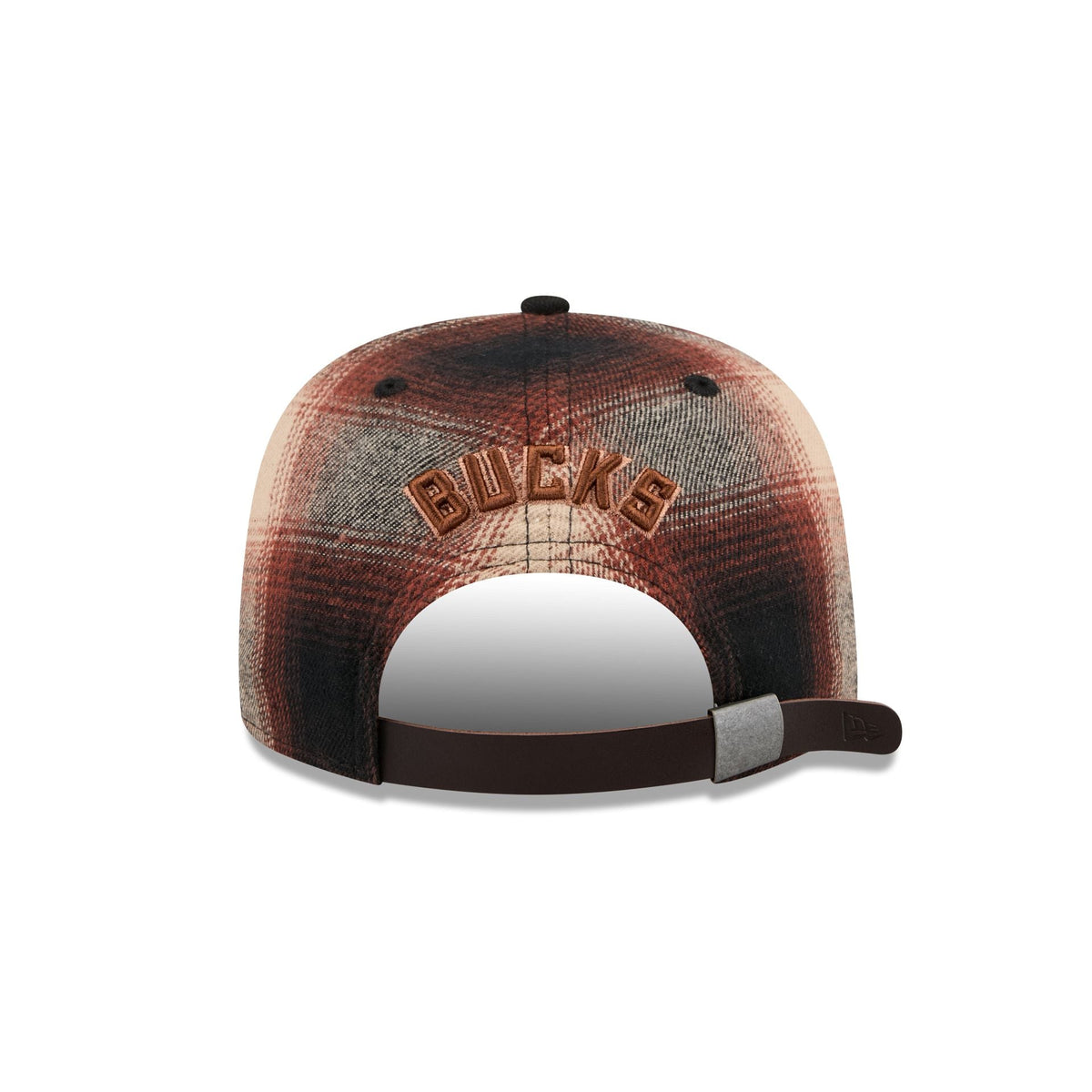 Milwaukee Bucks Grunge Plaid 9FIFTY A-Frame Adjustable Hat