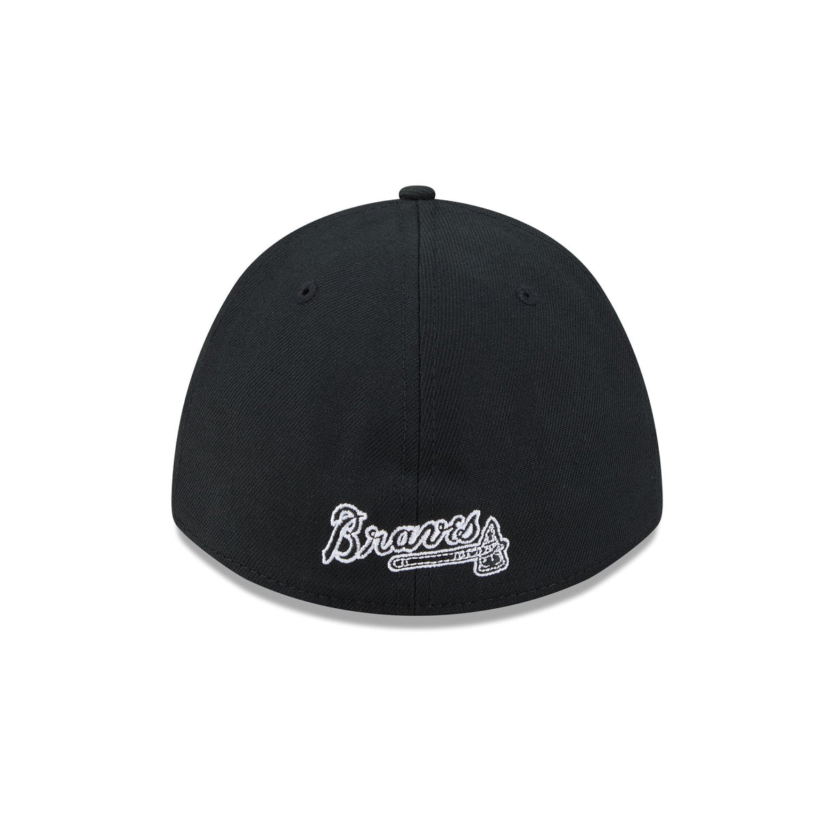 Atlanta Braves Black and White 39THIRTY M-Crown Stretch Fit Hat