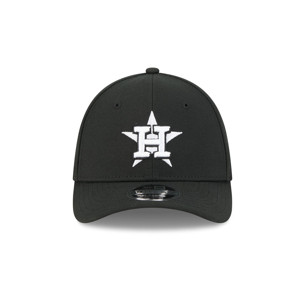 Houston Astros Black and White 39THIRTY M-Crown Stretch Fit Hat
