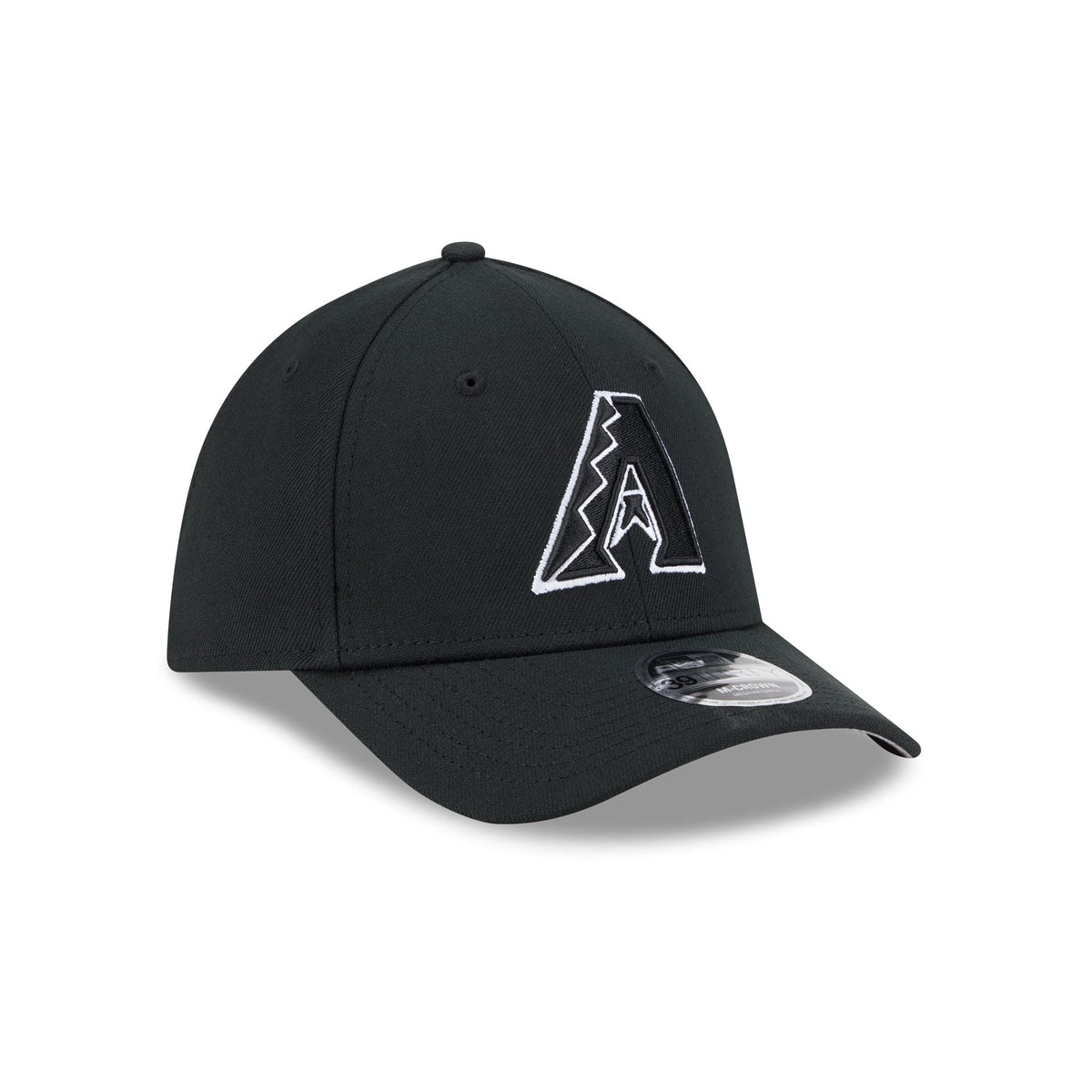 Arizona Diamondbacks Black and White 39THIRTY M-Crown Stretch Fit Hat