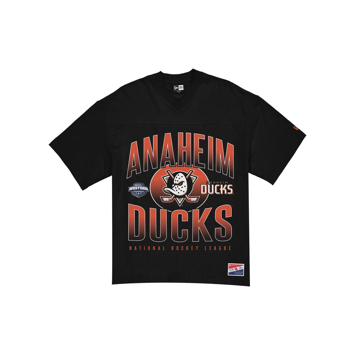Anaheim Ducks Throwback Black Boxy T-Shirt