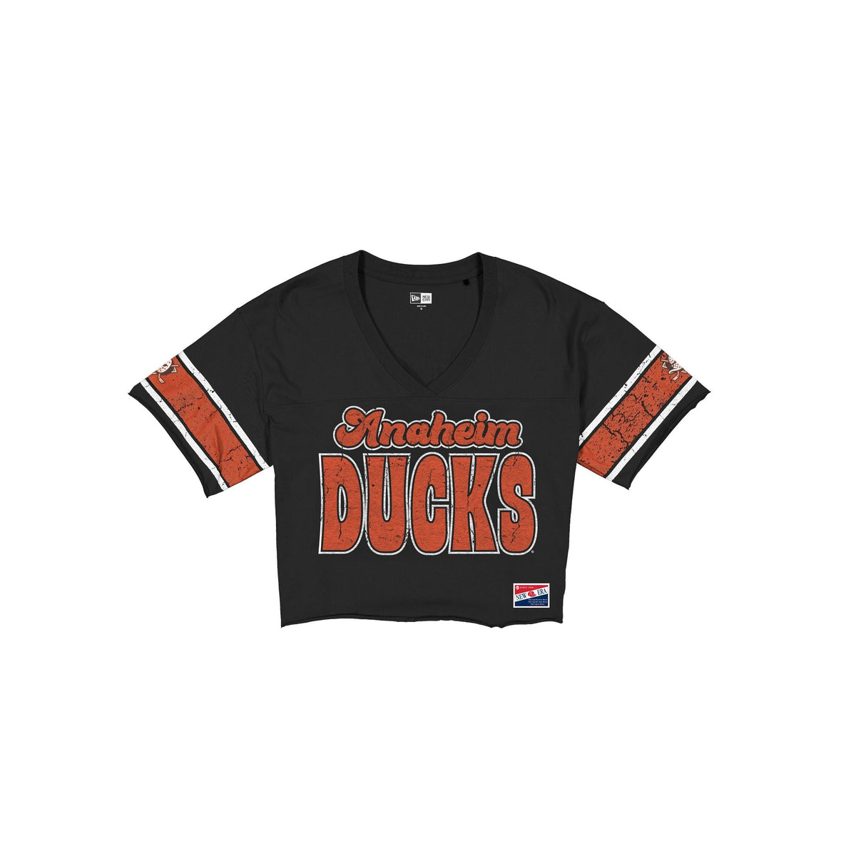 Anaheim Ducks Throwback Women's Cropped T-Shirt