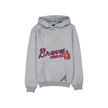 Atlanta Braves Game Day Heather Gray Hoodie