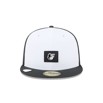 Baltimore Orioles 2026 Clubhouse Black & White 59FIFTY Fitted Hat