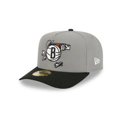 Brooklyn Nets Cartoon 59FIFTY A-Frame Fitted Hat