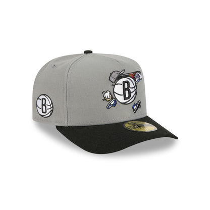 Brooklyn Nets Cartoon 59FIFTY A-Frame Fitted Hat