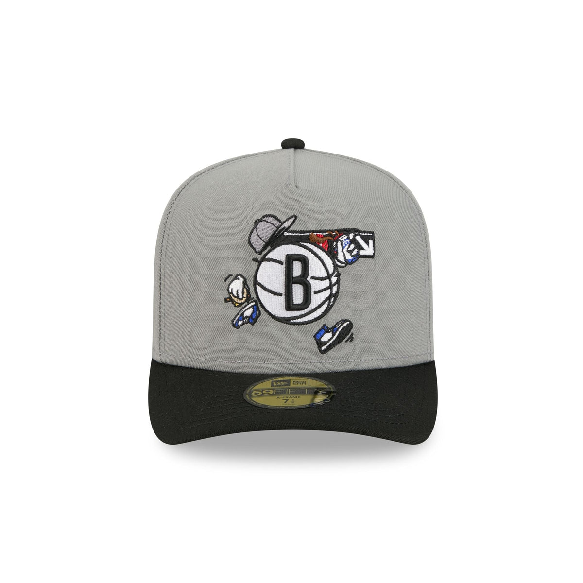 Brooklyn Nets Cartoon 59FIFTY A-Frame Fitted Hat