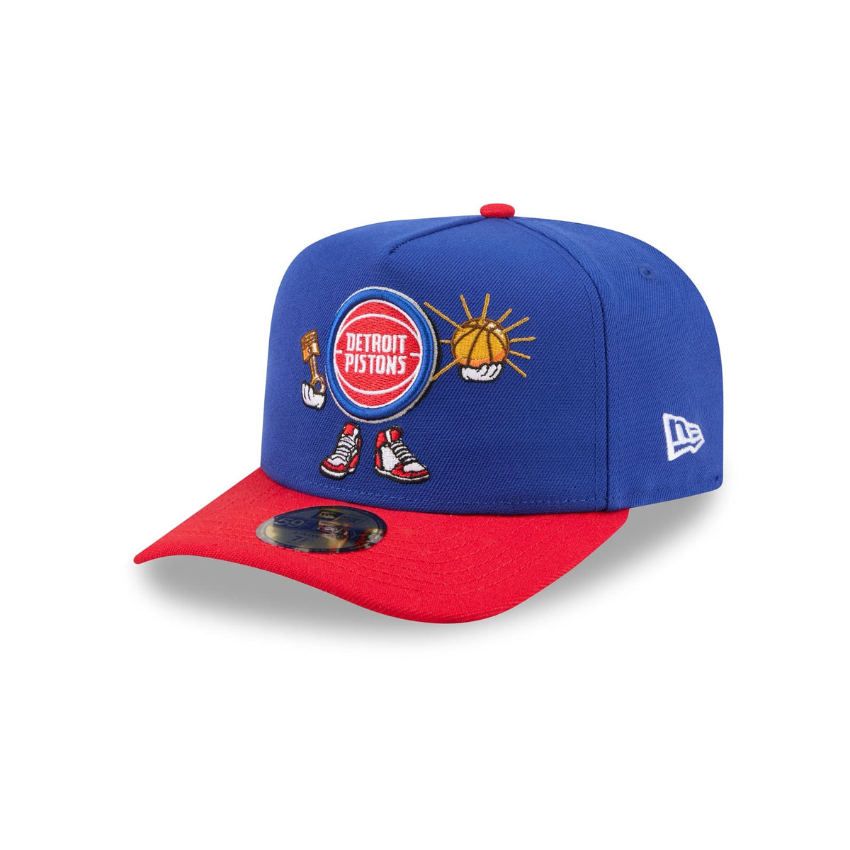 Detroit Pistons Cartoon 59FIFTY A-Frame Fitted Hat