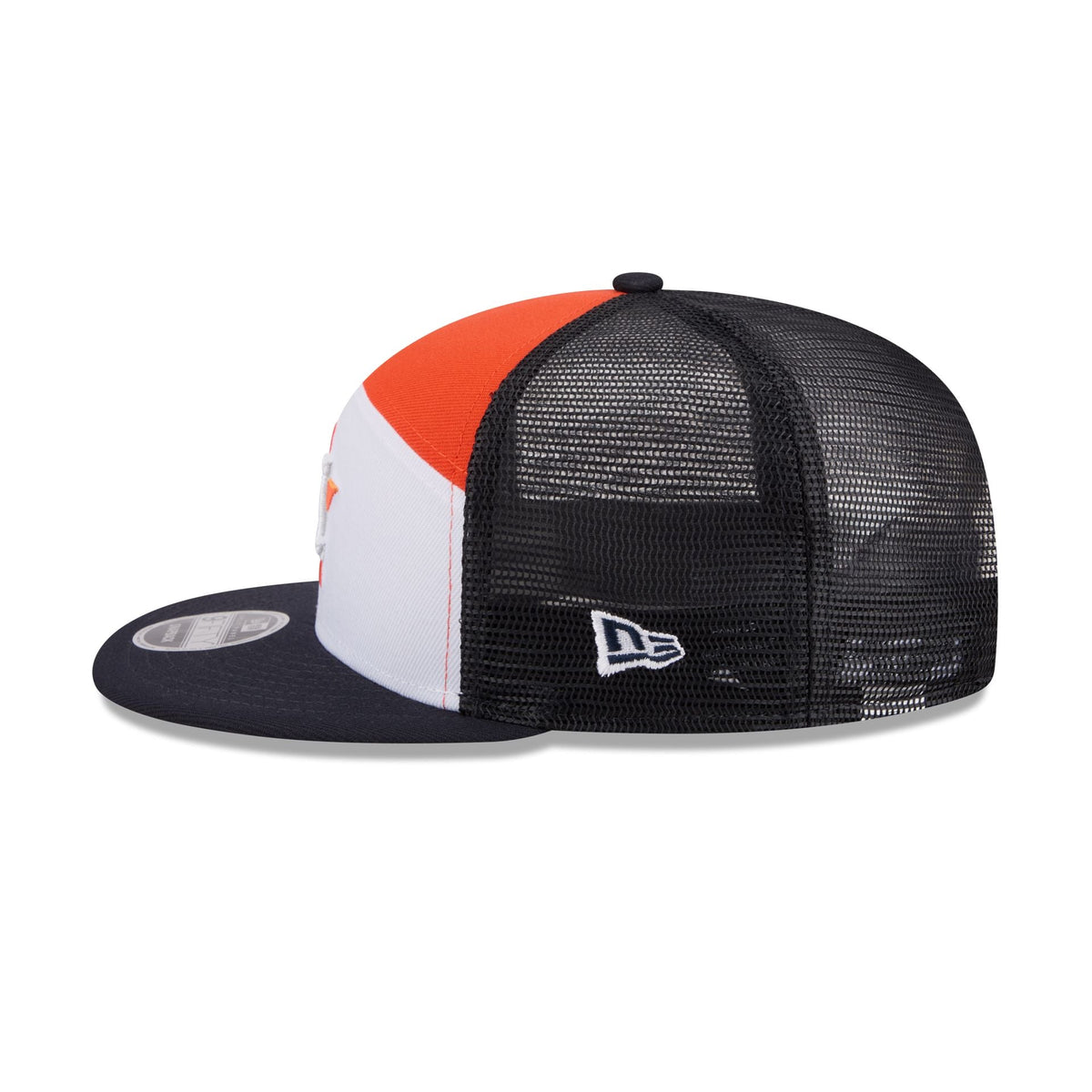 Houston Astros Block Split Panel 9FIFTY Trucker Hat