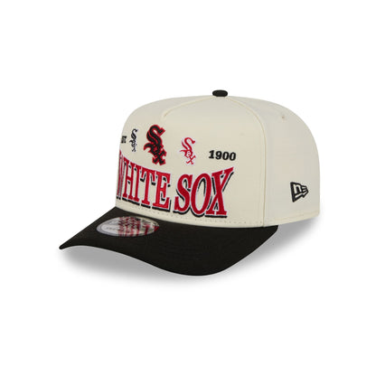 Chicago White Sox Three Hit Chrome White 9FIFTY A-Frame Snapback Hat