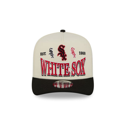 Chicago White Sox Three Hit Chrome White 9FIFTY A-Frame Snapback Hat