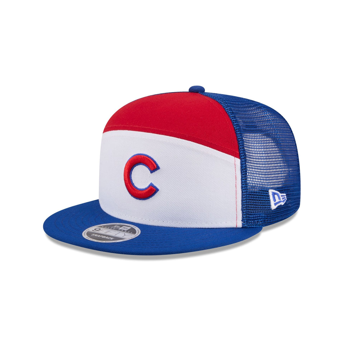 Chicago Cubs Block Split Panel 9FIFTY Trucker Hat