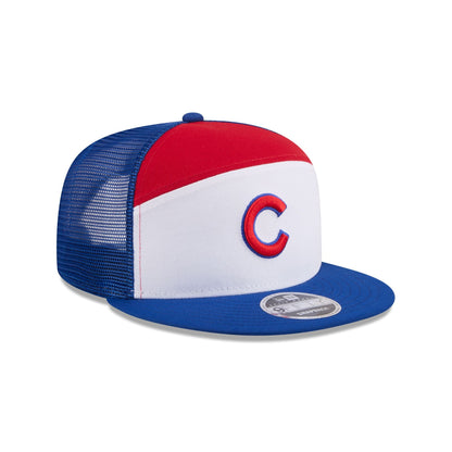 Chicago Cubs Block Split Panel 9FIFTY Trucker Hat