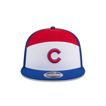 Chicago Cubs Block Split Panel 9FIFTY Trucker Hat